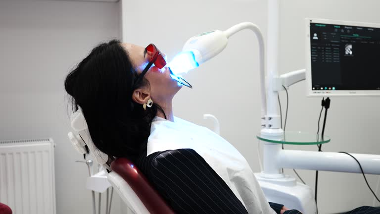 an image showing an in-office teeth whitening